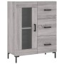 Aparador de madera de ingeniería gris Sonoma 69,5x34x90 cm de vidaXL, Aparadores - Ref: Foro24-828050, Precio: 99,73 €, Descu...