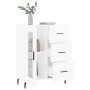 Glossy white plywood sideboard 69.5x34x90 cm by vidaXL, Sideboards - Ref: Foro24-828062, Price: 105,99 €, Discount: %