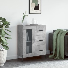 Aparador de madera de ingeniería gris hormigón 69,5x34x90 cm de vidaXL, Aparadores - Ref: Foro24-828056, Precio: 101,69 €, De...