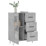 Aparador de madera de ingeniería gris hormigón 69,5x34x90 cm de vidaXL, Aparadores - Ref: Foro24-828040, Precio: 90,57 €, Des...