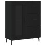 Aparador de madera de ingeniería negro 69,5x34x90 cm de vidaXL, Aparadores - Ref: Foro24-828061, Precio: 99,41 €, Descuento: %