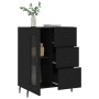 Aparador de madera de ingeniería negro 69,5x34x90 cm de vidaXL, Aparadores - Ref: Foro24-828061, Precio: 99,41 €, Descuento: %