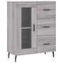 Aparador de madera de ingeniería gris Sonoma 69,5x34x90 cm de vidaXL, Aparadores - Ref: Foro24-828066, Precio: 99,41 €, Descu...