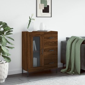 Engineered wood brown oak sideboard 69.5x34x90 cm by vidaXL, Sideboards - Ref: Foro24-828059, Price: 105,25 €, Discount: %