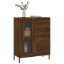 Aparador de madera de ingeniería marrón roble 69,5x34x90 cm de vidaXL, Aparadores - Ref: Foro24-828059, Precio: 105,16 €, Des...