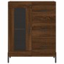 Aparador de madera de ingeniería marrón roble 69,5x34x90 cm de vidaXL, Aparadores - Ref: Foro24-828059, Precio: 105,16 €, Des...