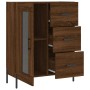 Aparador de madera de ingeniería marrón roble 69,5x34x90 cm de vidaXL, Aparadores - Ref: Foro24-828059, Precio: 105,16 €, Des...