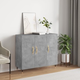 Concrete gray engineered wood sideboard 90x34x80 cm by vidaXL, Sideboards - Ref: Foro24-828088, Price: 77,42 €, Discount: %