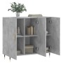 Aparador de madera de ingeniería gris hormigón 90x34x80 cm de vidaXL, Aparadores - Ref: Foro24-828088, Precio: 76,99 €, Descu...