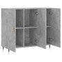 Aparador de madera de ingeniería gris hormigón 90x34x80 cm de vidaXL, Aparadores - Ref: Foro24-828088, Precio: 76,99 €, Descu...