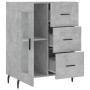 Aparador de madera de ingeniería gris hormigón 69,5x34x90 cm de vidaXL, Aparadores - Ref: Foro24-828064, Precio: 96,17 €, Des...