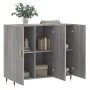 Aparador de madera de ingeniería gris Sonoma 90x34x80 cm de vidaXL, Aparadores - Ref: Foro24-828090, Precio: 79,03 €, Descuen...