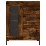 Aparador de madera de ingeniería roble ahumado 69,5x34x90 cm de vidaXL, Aparadores - Ref: Foro24-828049, Precio: 95,31 €, Des...