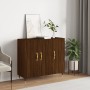 Oak brown engineered wood sideboard 90x34x80 cm by vidaXL, Sideboards - Ref: Foro24-828091, Price: 79,03 €, Discount: %