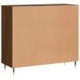 Aparador de madera de ingeniería marrón roble 90x34x80 cm de vidaXL, Aparadores - Ref: Foro24-828091, Precio: 78,99 €, Descue...