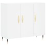 White engineered wood sideboard 90x34x80 cm by vidaXL, Sideboards - Ref: Foro24-828084, Price: 80,99 €, Discount: %