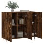 Aparador de madera de ingeniería roble ahumado 90x34x80 cm de vidaXL, Aparadores - Ref: Foro24-828089, Precio: 76,71 €, Descu...