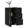 Aparador de madera de ingeniería negro 69,5x34x90 cm de vidaXL, Aparadores - Ref: Foro24-828037, Precio: 93,16 €, Descuento: %