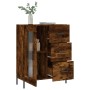 Aparador de madera de ingeniería roble ahumado 69,5x34x90 cm de vidaXL, Aparadores - Ref: Foro24-828057, Precio: 101,62 €, De...