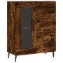 Aparador de madera de ingeniería roble ahumado 69,5x34x90 cm de vidaXL, Aparadores - Ref: Foro24-828065, Precio: 96,17 €, Des...