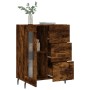 Aparador de madera de ingeniería roble ahumado 69,5x34x90 cm de vidaXL, Aparadores - Ref: Foro24-828065, Precio: 96,17 €, Des...