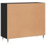 Aparador de madera de ingeniería negro 90x34x80 cm de vidaXL, Aparadores - Ref: Foro24-828085, Precio: 79,99 €, Descuento: %