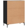 Aparador de madera de ingeniería negro 69,5x34x90 cm de vidaXL, Aparadores - Ref: Foro24-828045, Precio: 99,81 €, Descuento: %