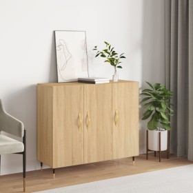 Sideboard aus Sonoma-Eichenholzwerkstoff, 90 x 34 x 80 cm von vidaXL, Sideboards - Ref: Foro24-828087, Preis: 76,99 €, Rabatt: %