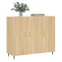 Aparador de madera de ingeniería roble Sonoma 90x34x80 cm de vidaXL, Aparadores - Ref: Foro24-828087, Precio: 76,48 €, Descue...