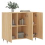 Aparador de madera de ingeniería roble Sonoma 90x34x80 cm de vidaXL, Aparadores - Ref: Foro24-828087, Precio: 76,48 €, Descue...