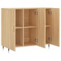 Aparador de madera de ingeniería roble Sonoma 90x34x80 cm de vidaXL, Aparadores - Ref: Foro24-828087, Precio: 76,48 €, Descue...