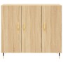 Aparador de madera de ingeniería roble Sonoma 90x34x80 cm de vidaXL, Aparadores - Ref: Foro24-828087, Precio: 76,48 €, Descue...