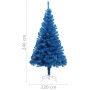 Árbol de Navidad artificial con soporte azul PVC 240 cm de vidaXL, Arboles de navidad - Ref: Foro24-329182, Precio: 80,99 €, ...