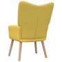 Silla de relajación con reposapiés tela amarillo mostaza de vidaXL, Sillones - Ref: Foro24-327937, Precio: 136,31 €, Descuent...