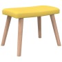 Silla de relajación con reposapiés tela amarillo mostaza de vidaXL, Sillones - Ref: Foro24-327937, Precio: 136,31 €, Descuent...