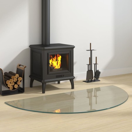 Glass plate for semicircular fireplace 1200x600 mm by vidaXL, Glass - Ref: Foro24-324114, Price: 46,56 €, Discount: %