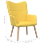 Silla de relajación con reposapiés tela amarillo mostaza de vidaXL, Sillones - Ref: Foro24-327937, Precio: 136,31 €, Descuent...