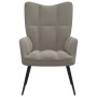 Light Gray Velvet Relaxation Chair by vidaXL, Armchairs - Ref: Foro24-328073, Price: 102,73 €, Discount: %