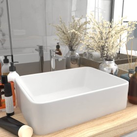 Matte white luxury ceramic sink 41x30x12 cm by vidaXL, Sinks - Ref: Foro24-147042, Price: 64,98 €, Discount: %