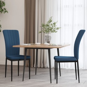 Dining chairs 2 units blue velvet by vidaXL, dining chairs - Ref: Foro24-326092, Price: 88,80 €, Discount: %