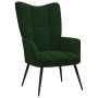 Silla de relajación de terciopelo verde oscuro de vidaXL, Sillones - Ref: Foro24-328075, Precio: 122,50 €, Descuento: %