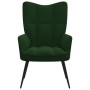 Silla de relajación de terciopelo verde oscuro de vidaXL, Sillones - Ref: Foro24-328075, Precio: 122,50 €, Descuento: %