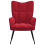 Silla de relajación de terciopelo rojo vino tinto de vidaXL, Sillones - Ref: Foro24-328078, Precio: 107,58 €, Descuento: %