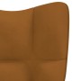 Sillón de relax de terciopelo marrón de vidaXL, Sillones - Ref: Foro24-328081, Precio: 100,62 €, Descuento: %