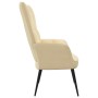 Silla de relajación de terciopelo blanco crema de vidaXL, Sillones - Ref: Foro24-328082, Precio: 106,55 €, Descuento: %