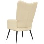 Silla de relajación de terciopelo blanco crema de vidaXL, Sillones - Ref: Foro24-328082, Precio: 106,55 €, Descuento: %