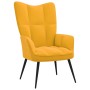 Silla de relajación de terciopelo amarillo mostaza de vidaXL, Sillones - Ref: Foro24-328080, Precio: 111,82 €, Descuento: %