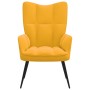 Silla de relajación de terciopelo amarillo mostaza de vidaXL, Sillones - Ref: Foro24-328080, Precio: 111,82 €, Descuento: %