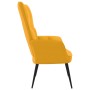 Silla de relajación de terciopelo amarillo mostaza de vidaXL, Sillones - Ref: Foro24-328080, Precio: 105,77 €, Descuento: %