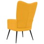 Silla de relajación de terciopelo amarillo mostaza de vidaXL, Sillones - Ref: Foro24-328080, Precio: 105,77 €, Descuento: %